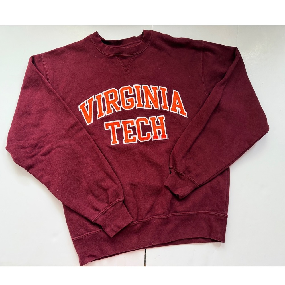Gear For Sports Virginia Tech Sweatshirt Maroon Big Cotton Pullover XS
